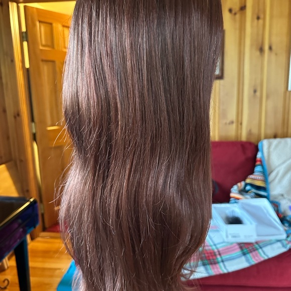 Jon Renau Avery Hand Tied Lace Cap Synthetic Fiber Wig 130/31 Cherry Cobbler - Picture 10 of 14